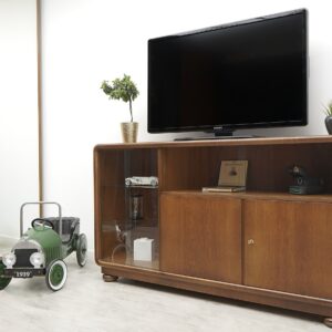 zabytkowa komoda/biblioteka w stylu art deco, lata 40 te. po renowacji.